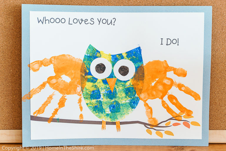 Handprint Owl Kid Craft and Free Printable - Our Life in the Shire