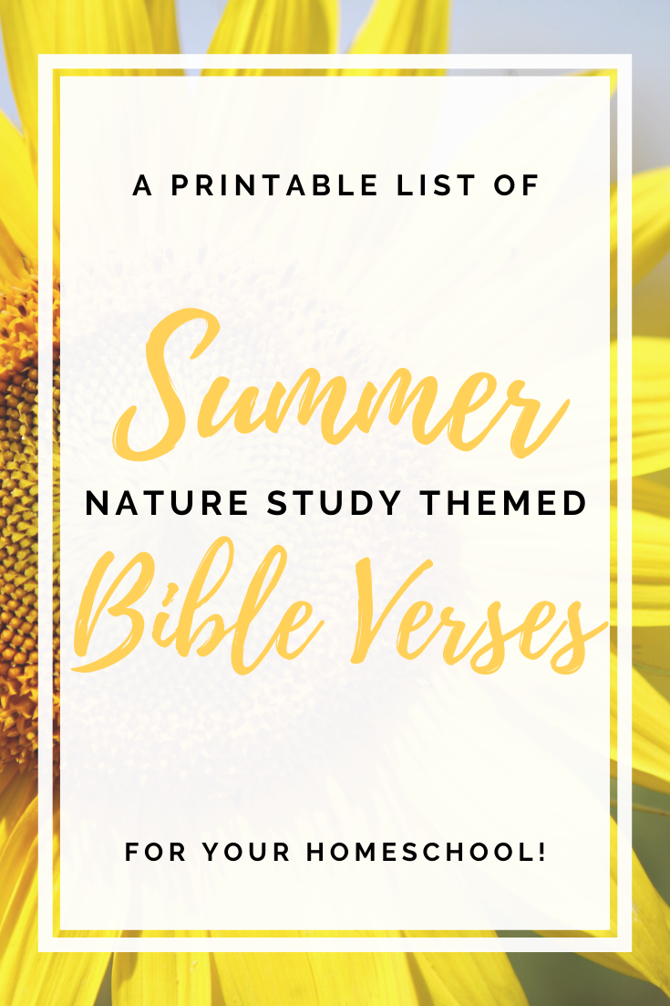 Summer Nature Related Bible Memory Verses  Our Life in the Shire